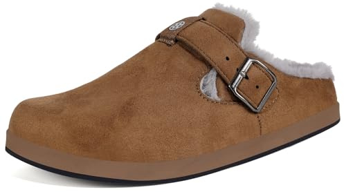 Sisttke Zoccoli e Sabot Unisex Invernali Calde Ciabatte da Casa Pantofole | Similpelle Sintetica, Antiscivolo, Comode, Soletta rimovibile