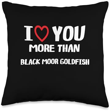 I heart You More than Moor Goldfish Thanksgiving I Love You More Than Black Moor Goldfish Shirt Men Christmas Throw Pillow, 16x16, Multicolor