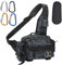 drado Angeltasche Sling Angeltasche, Wasserdicht und verschleißfest Angelrucksack für Angelzubehör(Schwarze Tarnung)