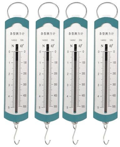 HAOHIZE Dinamometro a Molla, Dinamometro a Molla 4 Pezzi Misuratore di Forza a Barra Portatile Accurato 5N per Esperimenti di Fisica Meccanica