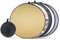 Riflettore 5 in 1 - Riflettore Pieghevole Multifunzionale 60cm - Tessuto Resistente - Fornisce Luce Uniforme e Riflessi - Per Fotografia, Studio, Esterno (Oro, Argento, Bianco, Nero)