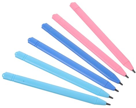 Veemoon 6pcs Stylus Pen for Lcd Writing Tablet 4.8 Inch Touch Screen Tablet Stylus Pens for Boys and Girls and Students Multi-color Blue Pink Light Blue Compatible with