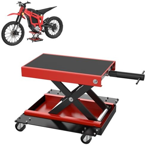 Froadp Rangierhilfe Motorradheber mit Rollen, Hebebühne für Reparaturen Höhenverstellbar bis 500 kg, Hebebühne für ATV, Quad & Motorräder, Garage & Outdoor Nutzung
