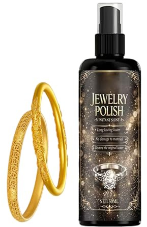 Politur für Schmuck,50ml Gold- und Silberpolitur Spray | Schmuck Glanz Wiederhersteller - Für Edelsteinringe Ketten Armbänder Ohrringe Für Zuhause Und