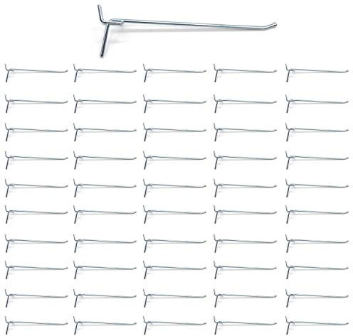 Generisch 50 Stück Einfachhaken verzinkt Lochwandhaken Lochplattenhaken - 30 mm Lochabstand 15/30 mm 200 mm