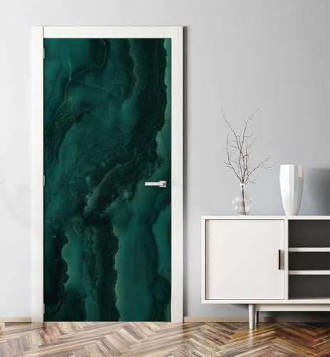 MyMaxxi Türtapete selbstklebend - Einteilige Türfolie 90x200 cm - Motiv: Marmor grün Türklebefolie zum verschönern & bekleben der Tür - Türaufkleber aus Klebefolie