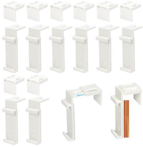 RAFIYU 8 Stück Klemmhalter Für Klemmfix Rollo Set,rollos für fenster ohne bohren Ersatzteil Zubehör,klemmfix halterung für doppelrollo ohne bohren zum Klemmen und Kleben für die Aufhängung,Befestigung