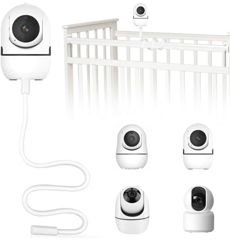 Rierousy Soporte para Vigilabebés, Soporte para Cámara De Bebé, Compatible con La Mayoría de Marcas de Vigilabebés (Blanco)