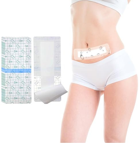 UILYNIU 10 Pièces Bandage Transparent Imperméable, Pansements Adhésifs, Pansement Tatouage Waterproof, Bandage Transparent, Pansement Film pour Sport, Douches, Protéger Tatouage (Transparente)