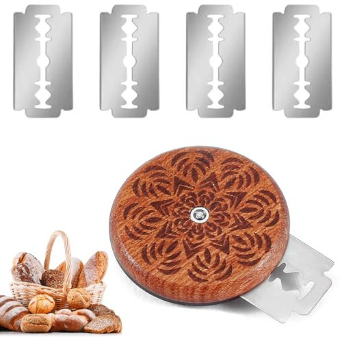 TMRBBesty Cuchillo de Masa,Cuchillo de Panadero,Masa Cuchillo,Cuchillo para Cortar Masa,Cuchillo para Pan,Herramienta de Corte de Pan,Cuchillo para Baguette,Para cortar pan,Patrón de rosas