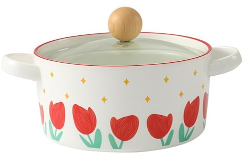 Große Suppenschüssel mit Griff und Deckel, 900 ml Ramenschüssel für Instant-Nudeln, mikrowellengeeignet