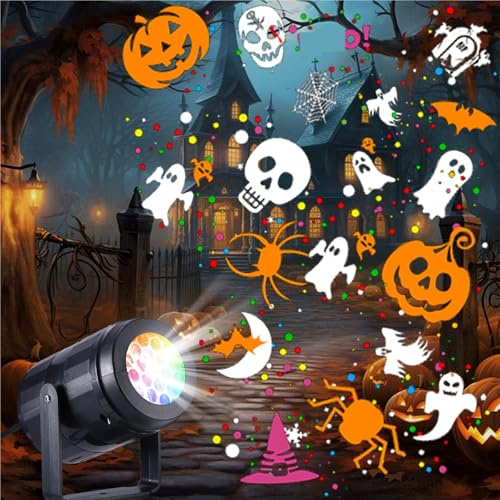 Halloween-Projektor mit LED-Lampe for den Innen- und Außenbereich for die Halloween-Party zu Hause