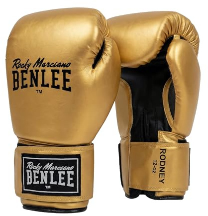 Benlee Rocky Marciano PU Training Glove Rodney - Gold/Black, 10oz