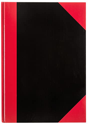 Idena 10147 - Kladde DIN A5, 96 Blatt, 70 g/m², kariert, fester Einband, rot/schwarz, 1 Stück