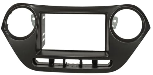 tomzz Audio 2419-026 Doppel DIN Radioblende kompatibel mit Hyundai i10 2.Gen. ab 2013 schwarz