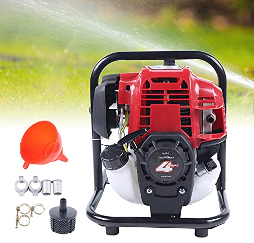 Bomba de agua de gasolina, portátil, refrigerada por aire, 38 cc, 4 tiempos, un cilindro, de alta presión, agua de jardín, de un cilindro, de alta presión, para jardín, bomba de agua, refrigerada por