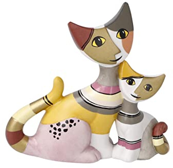 Goebel Rosina Wachtmeister Katzen-Figur aus Biskuitporzellan Laura e Fabio, Maße: 8,5cm x 3cm x 8cm, 31-326-02-0