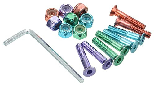 PATIKIL Skateboard Hardware Kit 1 Montage Schrauben Sechskant Kopf Bolzen Muttern Set mit Schraubenschlüssel für Langboard Cruiser Sortiert Farben