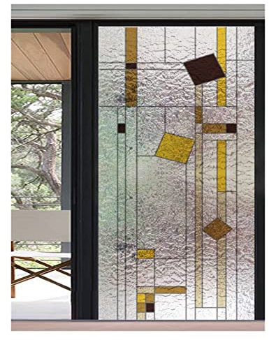 Fensterfolie Fensterfolie, mattierte Buntglasfolien, 3D-Matte, statische Frischhaltefolien, Türaufkleber, Küche, Büro, Heimdekoration (Color : 02, Size : 58X116cm)