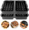 2er-Pack Waffeleinsatz für Heißluftfritteuse Ninja Zubehör, Heißluftfritteuse Zubehör für Ninja AF400EU, AF300EU, 451EU, SL400EU, Silikon-Waffelform, Wiederverwendbar,Waffeleisen