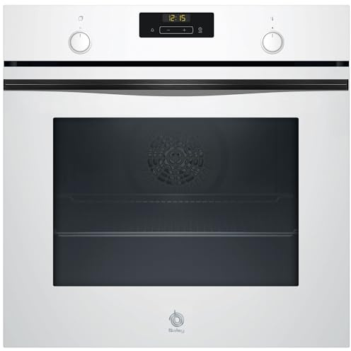 Balay – Horno multifunción, 60 cm de ancho, 71L, Serie Cristal, Función Freidora de aire, Aqualisis, blanco, 3HB5159B4