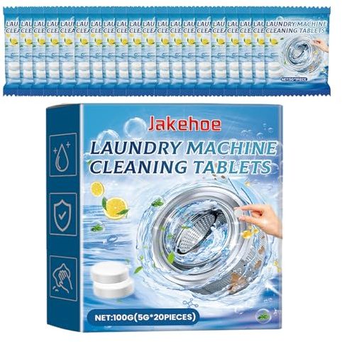 Waschmaschinenreiniger Extra Stark 20 Tabs,Waschmaschinen Reiniger,Washing Machine Cleaner,Waschmaschinen Entkalker Waschmaschine Reinigung,Maschinenreiniger Waschmaschine Reiniger gegen Geruch & Kalk