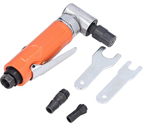 Esmeriladora Neumática Angular 3 / 8in, Amoladora Pulidora con Empuñadura Tipo Pistola, 20000rpm - Alta Precisión, Control Reversible, Ideal para Pulido y Desbarbado