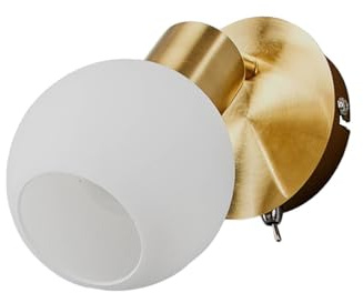 Lindby Wandleuchte, Wandlampe Innen 'Elaina' in Gold/Messing aus Metall u.a. für Wohnzimmer & Esszimmer (1 flammig, E14) - Wandstrahler, Wandbeleuchtung Schlafzimmer, Wohnzimmerlampe