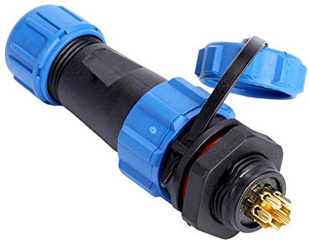 7 Poli IP68 Coppia Impermeabile Aviation connettore con Presa Blu(7Pin)
