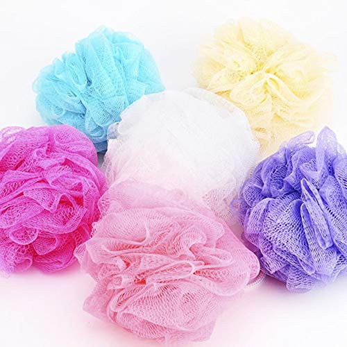 Spugna da Doccia 6PCS Loofah Palla da Bagno Casuale Rete da Bagno al Latte Fiore Sur Morbido Spazzola a Rete Pulita per Il Corpo (Color : 6PCS Random) (6pcs Random)