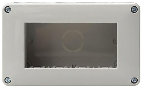 Scatola Porta Frutti Da Esterno IP40, Compatibile Con Vimar Plana (1, Custodia 4 Posti/Moduli)