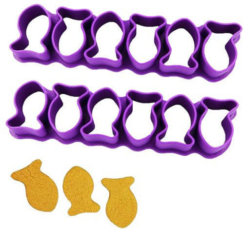 Stampino per biscotti a forma di pesce rosso, formine per biscotti a forma di pesce, formine per biscotti a forma di pesce dorato, stampo da forno a forma di coda di forchetta per biscotti, gadget da