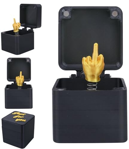 SGQTZDZQ Regalos para el dedo medio, divertida caja de regalo sorpresa para el dedo medio, broma de mano con caja para adultos, regalo perfecto para adultos (trucos de juego, caja, 1)