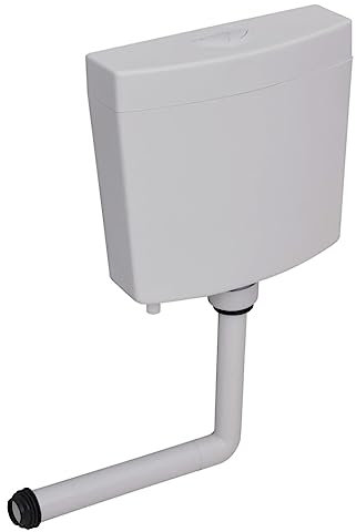 Réservoir de toilettes avec entrée d'eau inférieure 3/6 L Gris