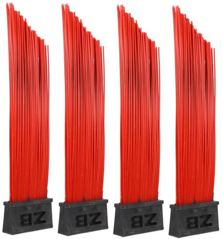 KICHOUSE 4pcs Efficient Sweeper Broom Head Pp Steel Wire Material Easy-replace for Street Use Garden Broom Accessory