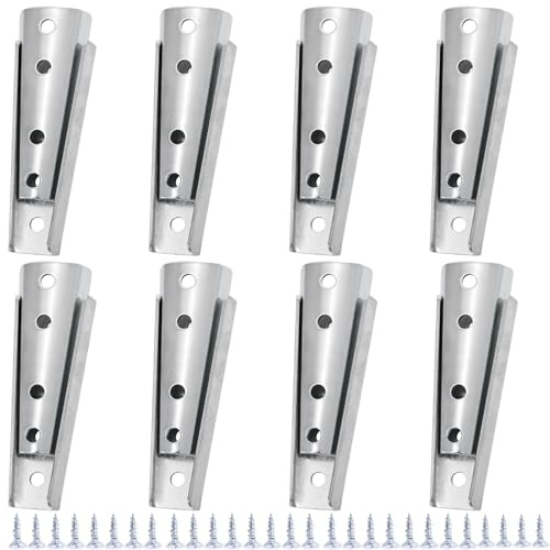 Coloch 8 Sets Sofa Buckles, Metal Sofa Latches Heavy Duty Intersectional Furniture Connector Bracket Diagonal Bolts Bed Frame Accessories Furniture Hardware Accessories, 120mm, Silver
