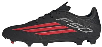 adidas Unisex-Adult F50 League Firm Ground/Multi Ground, Black/Lucid Red/Black, 7