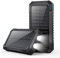 QTshine Power Bank Solare 26800mAh, USB C Caricatore Solare Portatile con 3 Uscite, PD 15W Ricarica Rapida Batteria Esterna 2 Torcia Ultra-Luminosa per Smartphone, Tablet, Campeggio all'aperto ecc