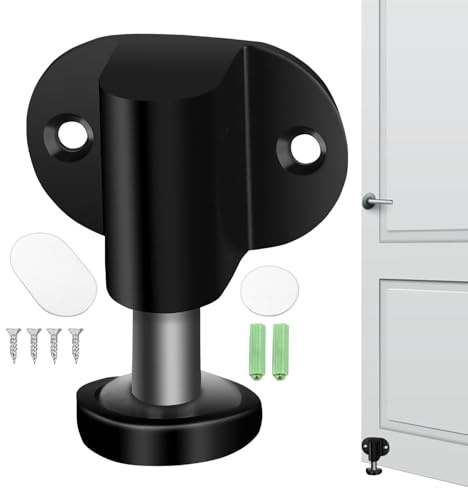 Tope de puerta resistente, tope magnético para puertas pesadas, cuña de sujeción sin taladrar para azulejos, hormigón y suelo de madera, salón, cocina, hotel, dormitorio, oficina, tienda