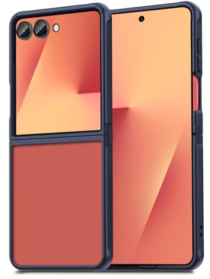 Qiinogow Funda para Samsung Galaxy Z Flip 7, Translúcida Antihuellasde ultradelgada Silicona Carcasa, Antigolpes Antiarañazos Case con Suave de TPU (Azul)
