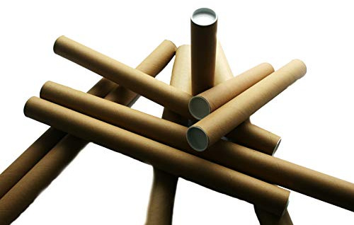 Globe Packaging 50 x A3 QUALITY POSTAL TUBES POSTER 330mm x 50mm ROLLS + END CAPS