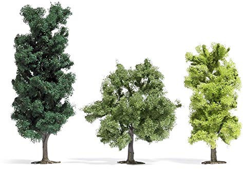 Busch HO Scale Model Railway Scenery - Deciduous Trees 3/HO Scenery Scale Model