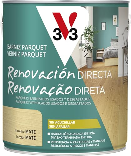 V33 BARNIZ RENOVADOR PARQUET & LAMINADOS MATE INCOLORO 2,5L