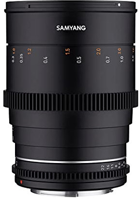 Samyang MF 35 mm T1,5 VDSLR MK2 Canon RF – Objectif Grand Angle T1,5 pour Monture Canon RF, Distance focale Fixe de 35 mm, Follow Focus Couronne dentée Plein Format et APS-C, résolution 8 K