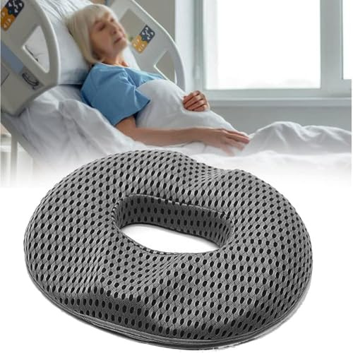 OXFUZZ Cuscino Antidecubito per Anziani, Ciambella Cuscino Sedia Memory Foam, Anello della Sede del Coccige, Cuscino per Seduta Ortopedico per Casa, Auto, Ufficio D