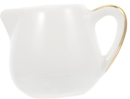 IMIKEYA 1Stk Milchkännchen Tasse Mini-Porzellan-Sahnekännchen weiße Soße Espressotassen Kaffeebecher Milchkanne aus Keramik Soßenkrug westlicher Stil Milchbecher Honigtopf