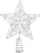 Punta per albero di Natale, punta per albero di Natale e albero di Natale, punta ideale per albero di Natale (argento, 1 x )