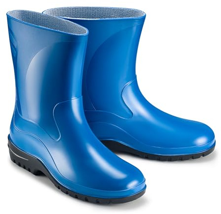 ESTRO Bottes en Caoutchouc Femme - Botte de Pluie Femme Bottine Pluie Chaussures Pluie Bottes Femmes K007 (37 EU, Bleu)