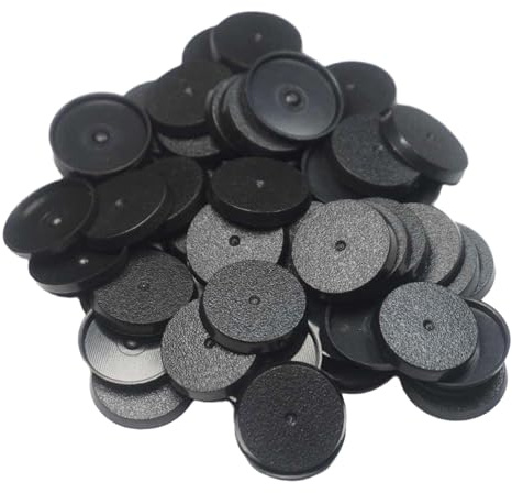 EHJRE Socles de Figurines de Jeu, Socles de Wargame, Accessoires 28 Mm, Collection de Jeux de Table, Supports de Figurines, Ronds, 50 Pièces