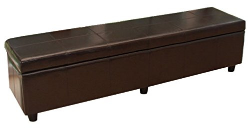 Berlinlodge Bank Sitzbank mit Aufbewahrung Lars XXL HxBxT 45x180x45cm Rot Kunstleder Stauraum groß platzsparend Wohnzimmer Kinderzimmer Schlafzimmer